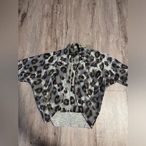Banana republic Leopard Print Cozy Cape Cardigan